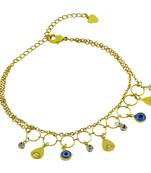Gold cubic zirconia anklets