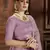 Purple embroidered net Semi Stitched bridal lehenga