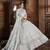 Grey embroidered net Semi Stitched bridal lehenga