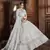 Grey embroidered net Semi Stitched bridal lehenga