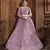 Purple embroidered net Semi Stitched bridal lehenga