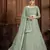 Light-green embroidered net semi stitched lehenga