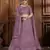 Purple embroidered net Semi Stitched bridal lehenga