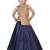 Kids Cotton Silk Brown Top And Blue Lehenga Choli Set For Girls 