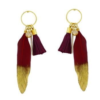 Maroon earrings 2
