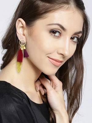 Maroon earrings 3