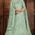 Light-green embroidered net Semi Stitched bridal lehenga