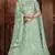 Light-green embroidered net Semi Stitched bridal lehenga