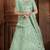 Light-green embroidered net Semi Stitched bridal lehenga