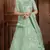 Light-green embroidered net Semi Stitched bridal lehenga