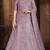 Purple embroidered net Semi Stitched bridal lehenga