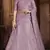 Purple embroidered net Semi Stitched bridal lehenga