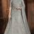Grey embroidered net Semi Stitched bridal lehenga