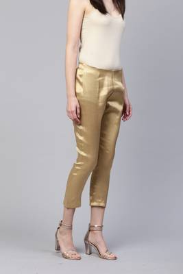Pinksky Gold plain polyester trousers 4