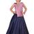 Kids Pink Top And Blue Lehenga Choli Set For Girls 