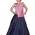 Kids Pink Top And Blue Lehenga Choli Set For Girls 