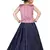 Kids Pink Top And Blue Lehenga Choli Set For Girls 