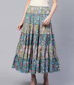 Pinksky Multicolor printed cotton skirts