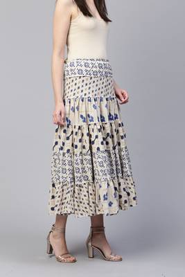 Pinksky White printed cotton skirts 4