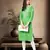 Ada Hand Embroidered Green Pure Cambric Cotton Lucknow Chikankari Women Kurti - A100350
