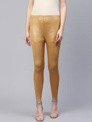 Pinksky Gold plain cotton leggings 1