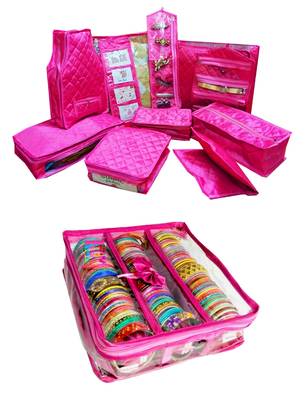 Atorakushon Bangle box & Marriage Set Saree Blouse Cover Dulhan set Storage Organizer Jewellery  Make Up Kit set of 2 1
