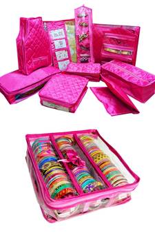 Atorakushon Bangle box & Marriage Set Saree Blouse Cover Dulhan set Storage Organizer Jewellery  Make Up Kit set of 2