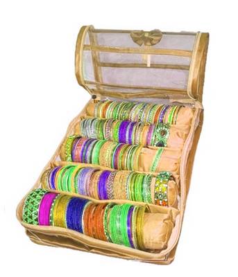 Atorakushon Bangle box & Marriage Set Saree Blouse Cover Dulhan set Storage Organizer Jewellery  Make Up Kit set of 2 3