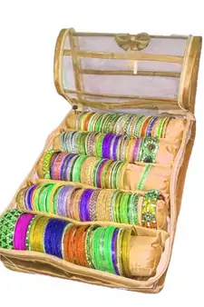 Atorakushon Bangle box & Marriage Set Saree Blouse Cover Dulhan set Storage Organizer Jewellery  Make Up Kit set of 2