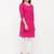 Women's  PINK Cotton Embroidered Straight Kurta
