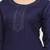 Women's  Blue Rayon Embroidered Straight Kurta