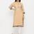 Women's  Sandy Brown Rayon Embroidered Straight Kurta