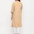 Women's  Sandy Brown Rayon Embroidered Straight Kurta