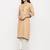 Women's  Sandy Brown Rayon Embroidered Straight Kurta