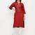 Women's  Maroon Rayon Embroidered Straight Kurta