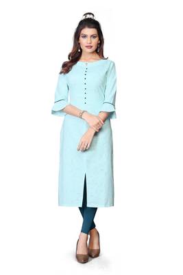 Khadi Cotton kurti for Women Blue 1