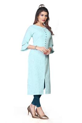 Khadi Cotton kurti for Women Blue 3