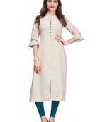Khadi Cotton kurti for Women Beige