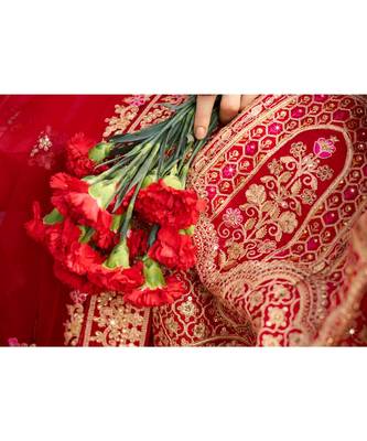 Maroon woven art silk semi_stitched lehenga-choli 4