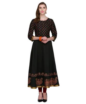 Black Hand Block Print Kurta Set 5