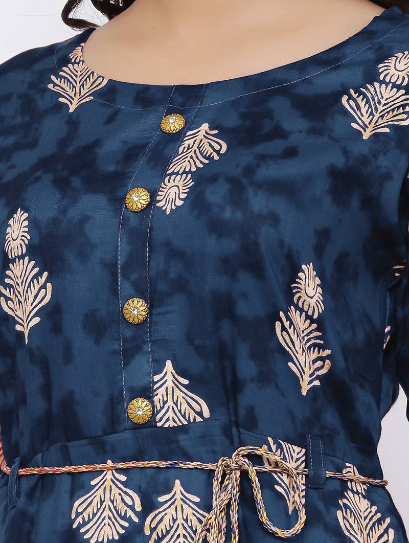 Women's Rayon Printed A-Line Short Dress (Grey)