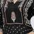 Women's Rayon Printed Flared Gown (Black)