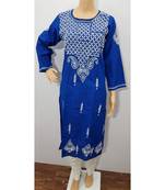 Handmade Lucknowi Chikan Jaal Cotton Kurti