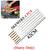 Stainless Steel Barbeque Skewers ,Metal Grilling Skewers Wooden Handle 14 Inches (10), Silver