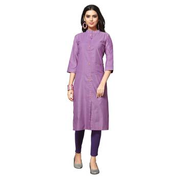 Pink printed cotton kurtas-and-kurtis 1