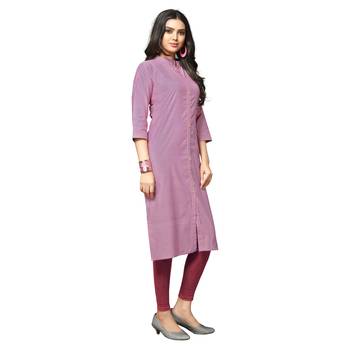 Pink printed cotton kurtas-and-kurtis 3