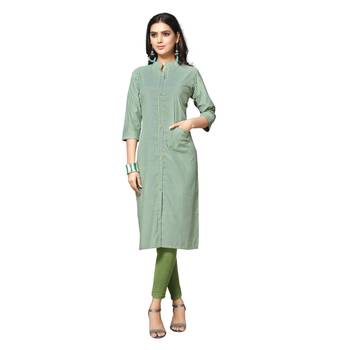 Green printed cotton kurtas-and-kurtis 1