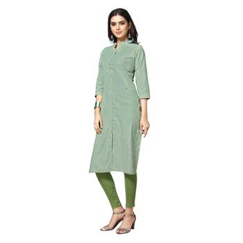 Green printed cotton kurtas-and-kurtis 2