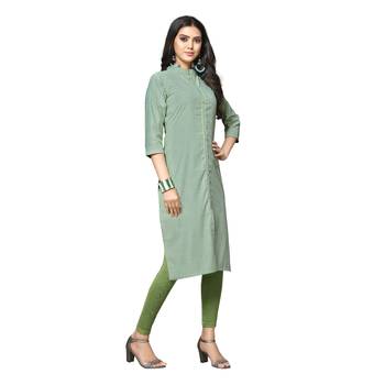 Green printed cotton kurtas-and-kurtis 3
