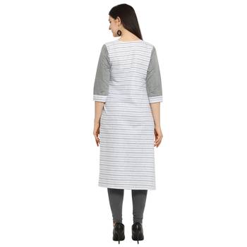 Grey printed cotton kurtas-and-kurtis 3
